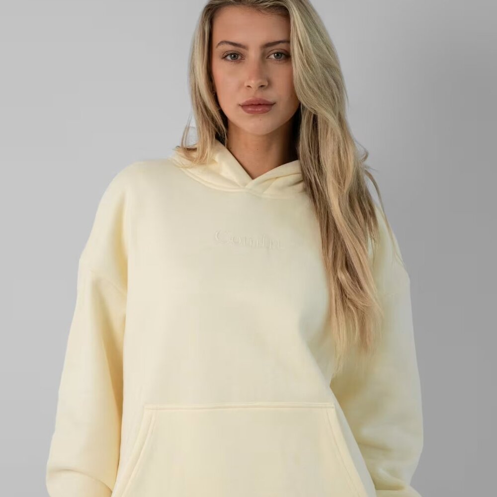 Butter Yellow Comfrt Oversized Signature Hoodie